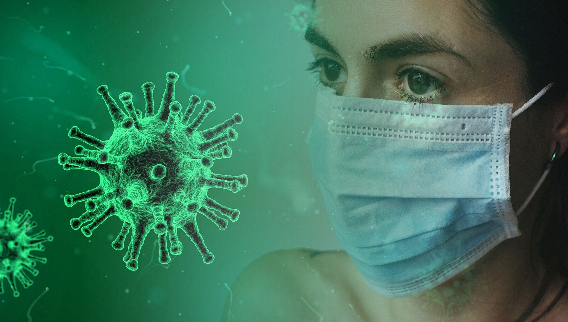 Coronavirus and lady wearing a mask