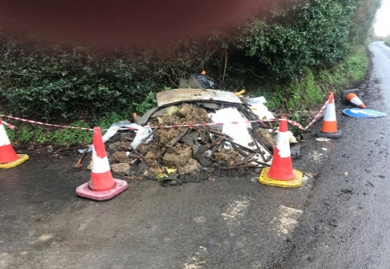 Recent fly-tipping on the corner of East Street North and Woodgate Road