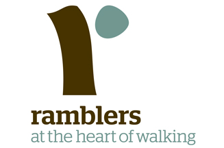 Ramblers logo - at the heart of walking